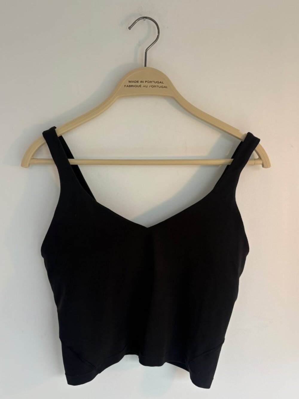 Lululemon Black Align-Style Cropped Tank Top Built-In Bra (M)